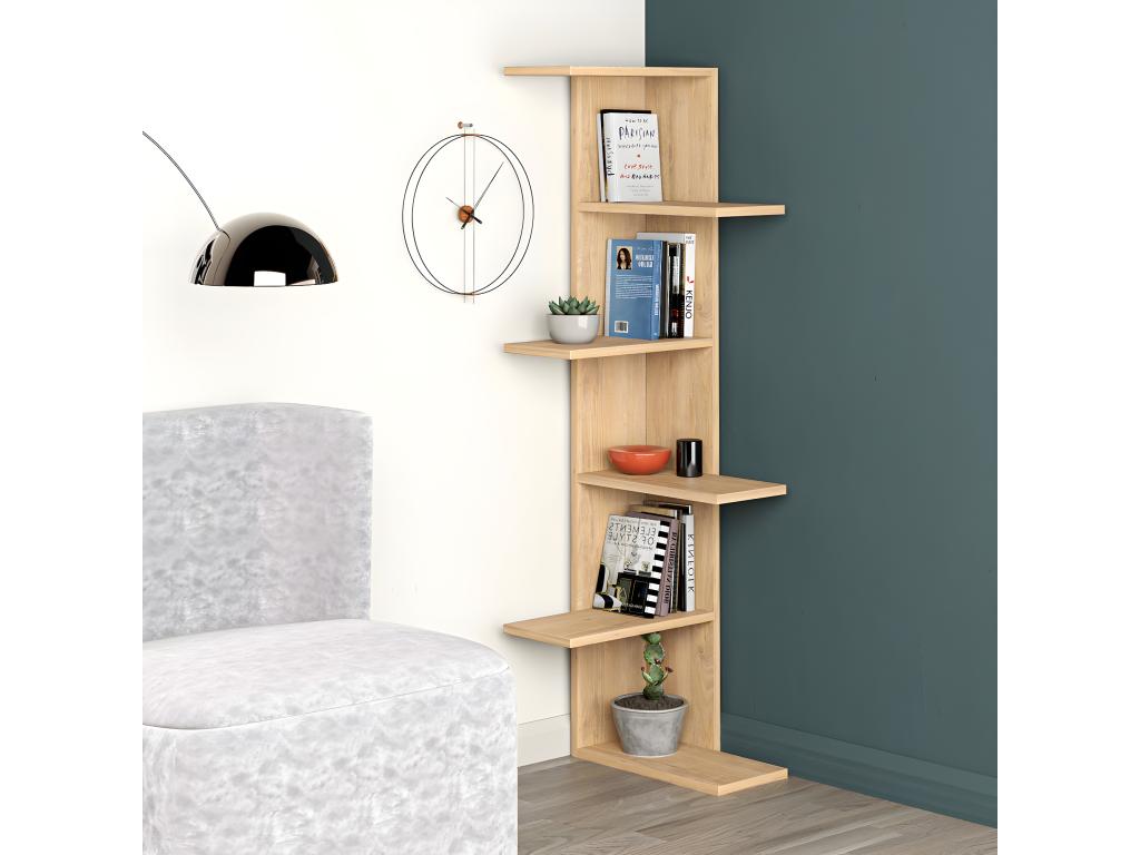 Natural Oak Wood Bookcase