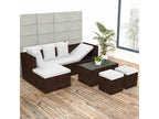 Brown Woven Resin Wicker Outdoor Furniture Set - dlz1766585519971