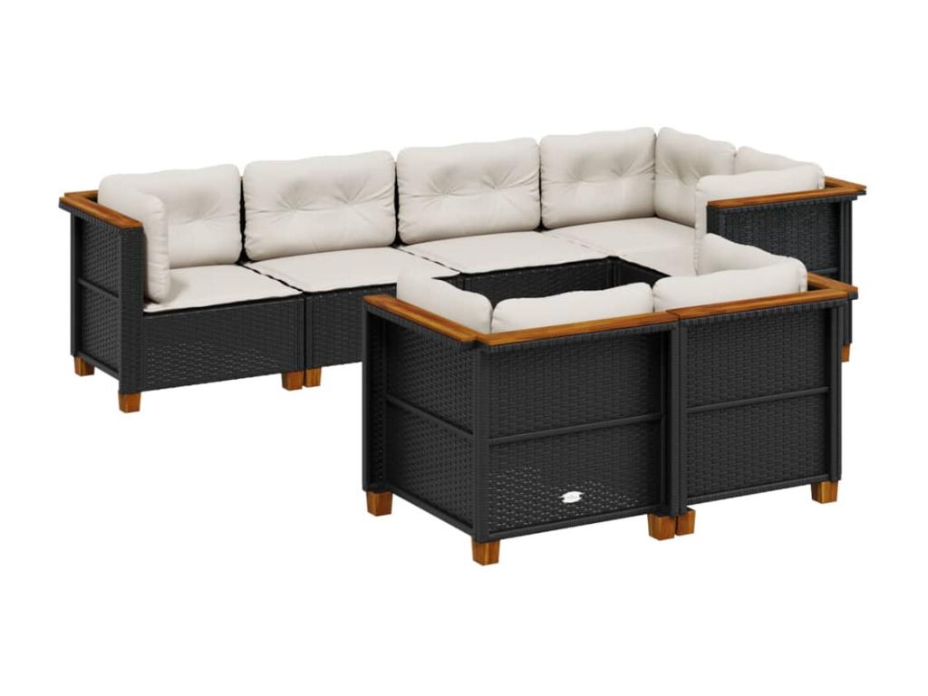 Black Woven Resin Wicker Outdoor Furniture Set - dlz1766585638666