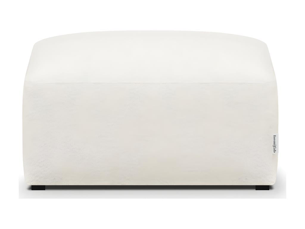 Boucle Fabric Ottoman