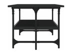 Black Engineered Wood Coffee Table, 100 x 50 x 40 cm