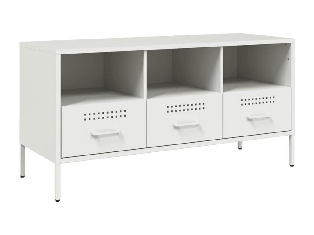 White TV Stand, 100.5 x 39 x 50.5 cm