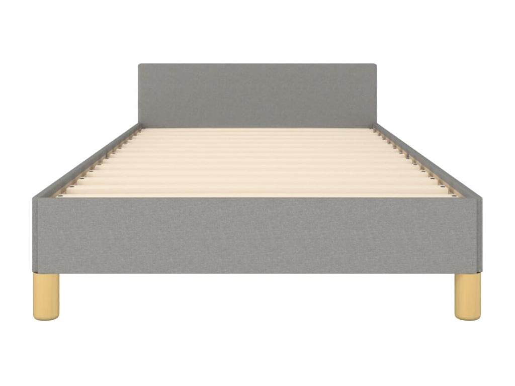 Gray Fabric Bed Frame, 90 x 190 cm