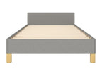 Gray Fabric Bed Frame, 90 x 190 cm