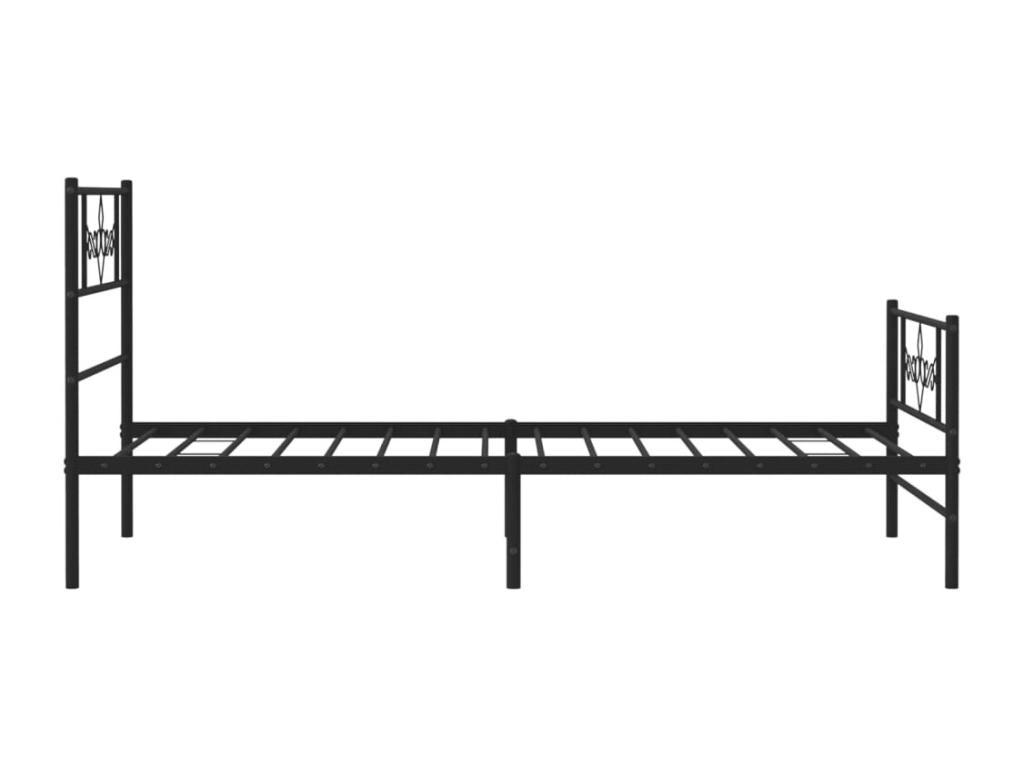 Black Metal Bed Frame, 75 x 190 cm