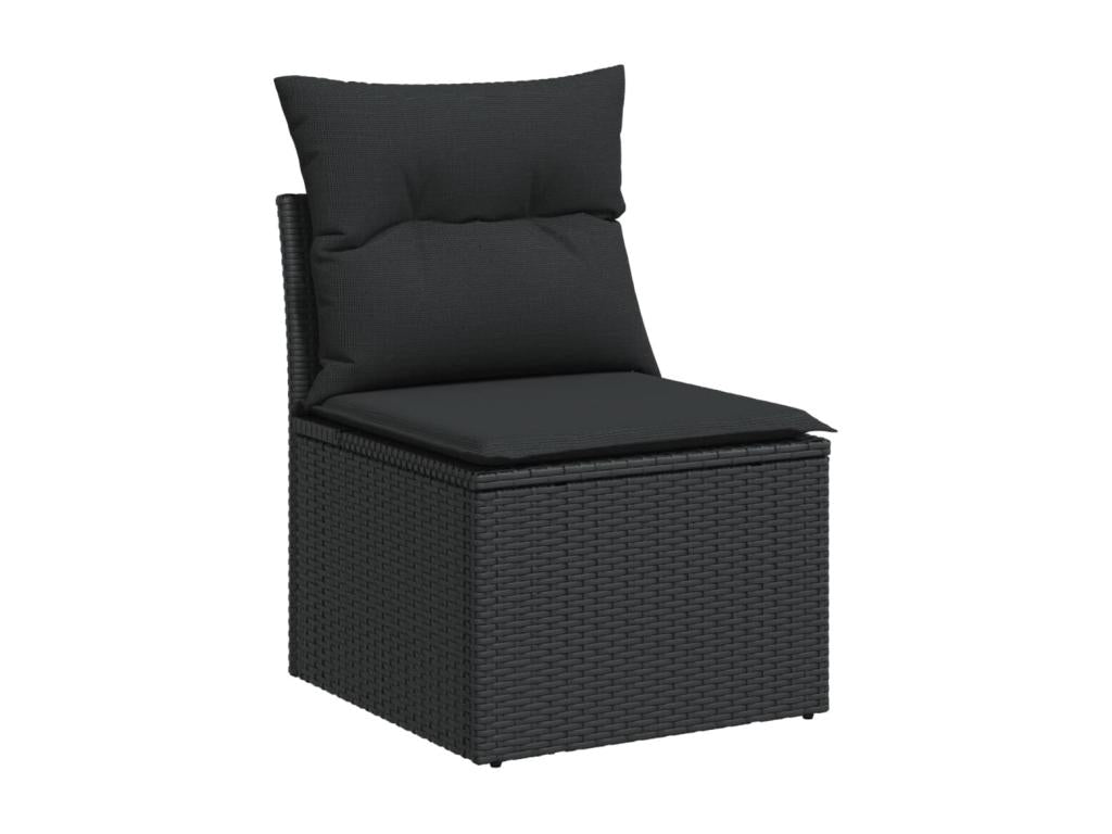 Black Woven Resin Wicker Outdoor Furniture Set - dlz1766585197974