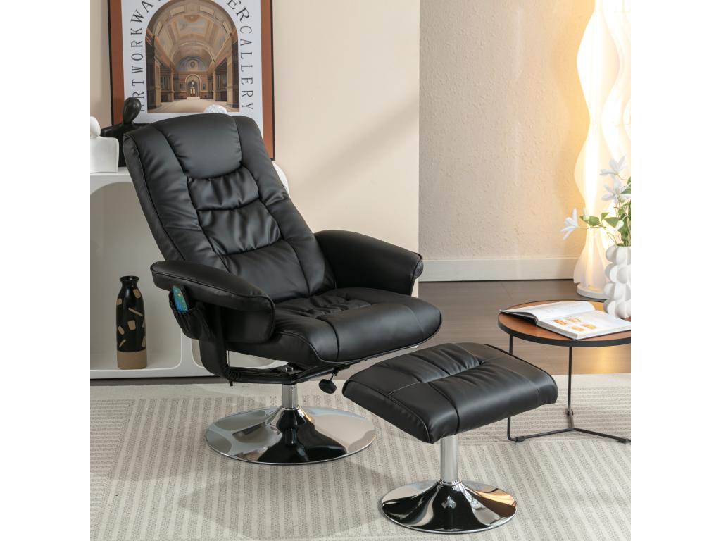 Black Leather Accent Chair