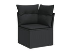 Black Woven Resin Wicker Outdoor Furniture Set - dlz1766585106210