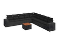 Black Woven Resin Wicker Outdoor Furniture Set - dlz1766585739445