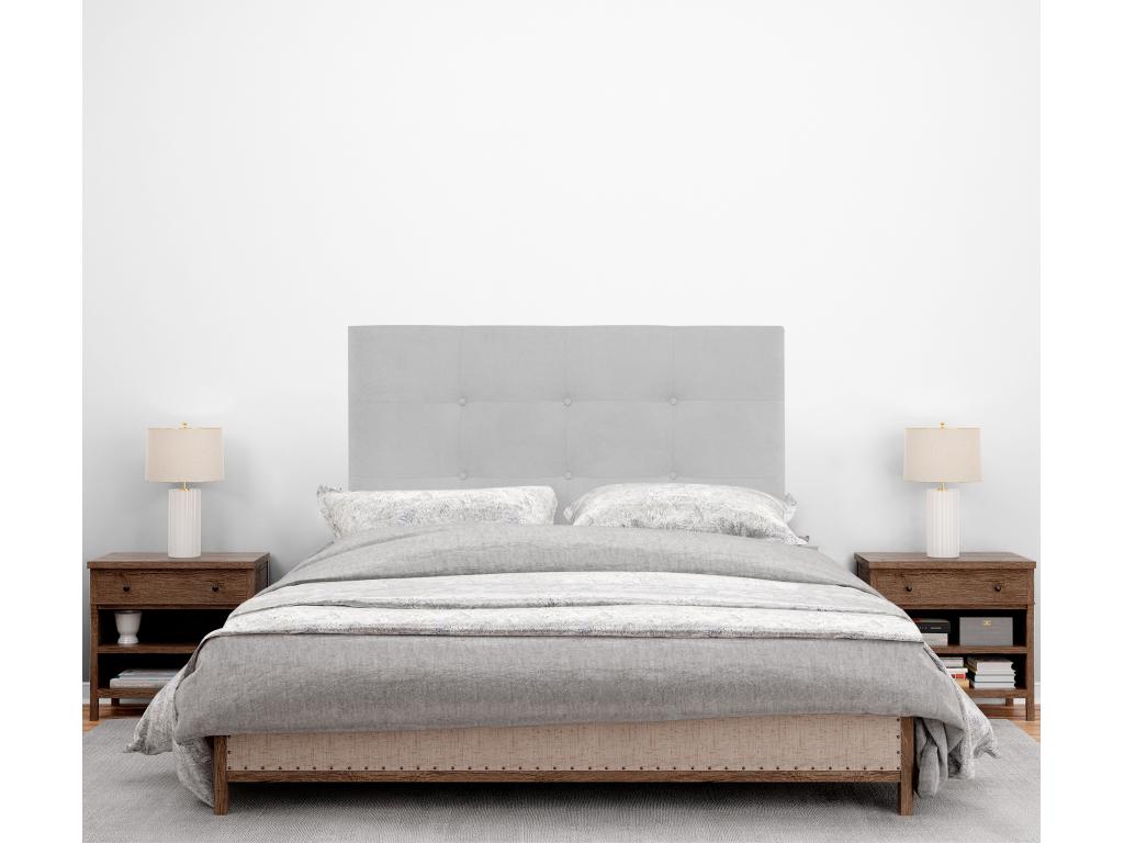 Gray Fabric Bed, 110 x 115 cm