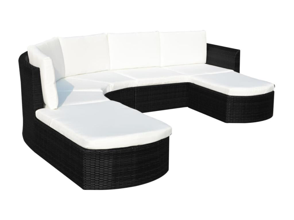 Black Woven Resin Wicker Outdoor Furniture Set - dlz1766585304931