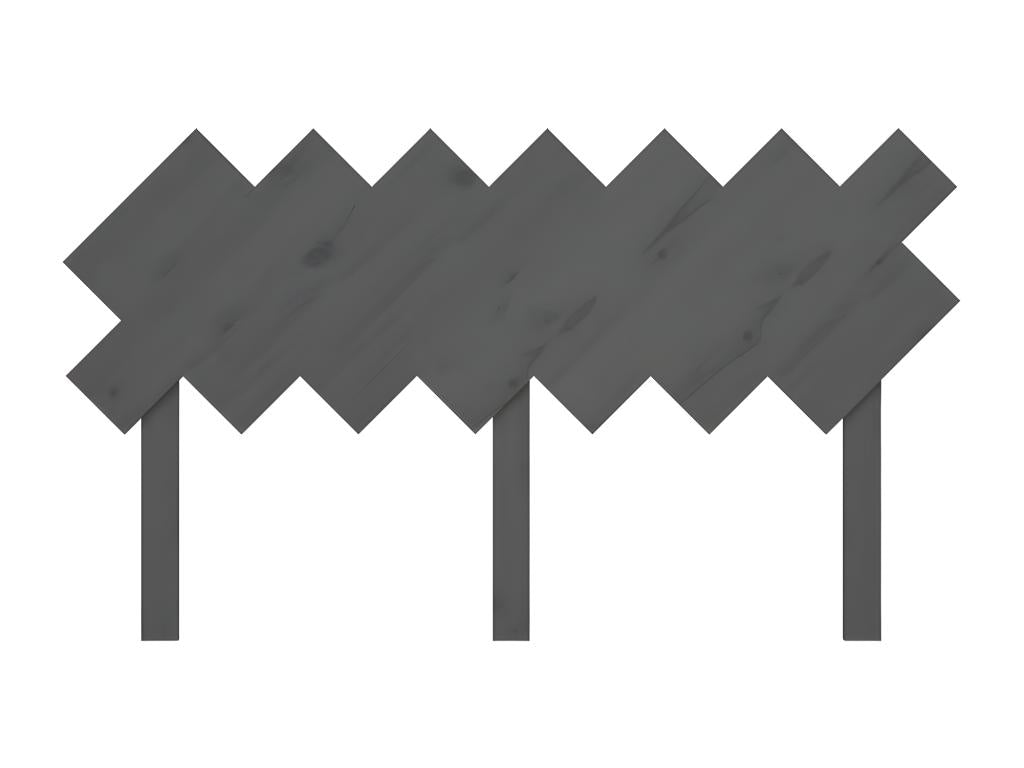 Gray Solid Wood Bed, 141 x 3 x 80.5 cm