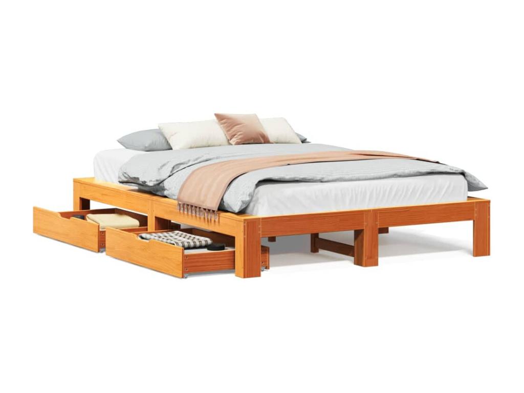 Brown Pine Wood Mattress, 140 x 190 cm
