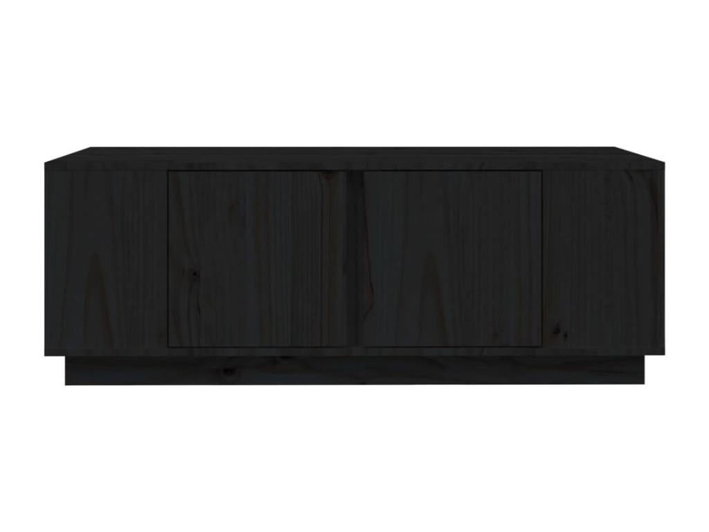 Black Solid Wood Coffee Table, 110 x 50 x 40 cm