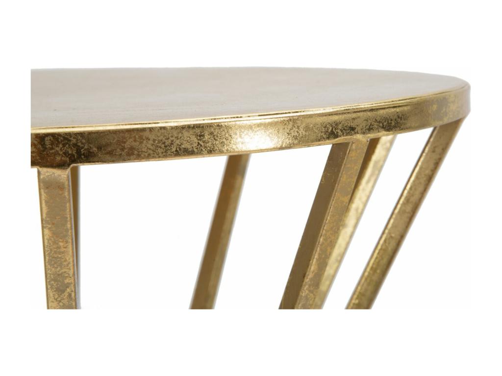 Gold Metal Coffee Table, 38 x 80 cm