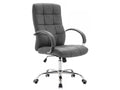Gray Faux Leather Chair