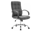Gray Faux Leather Chair