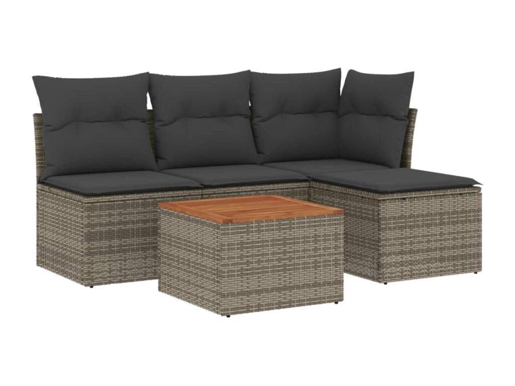 Gray Woven Resin Wicker Outdoor Furniture Set - dlz1766585590119