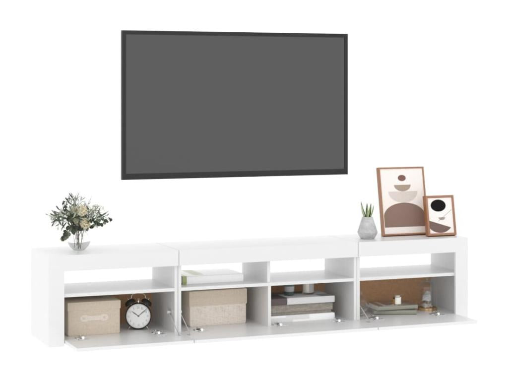 White TV Stand, 210 x 35 x 40 cm