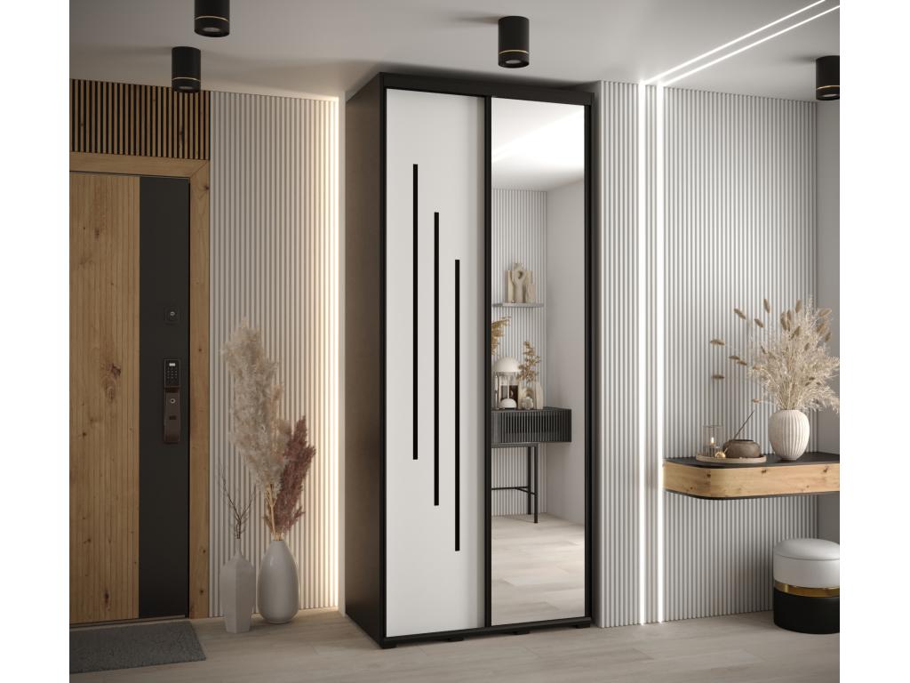 Black Wardrobe, 110 x 45 x 235.2 cm
