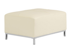 Beige Leather Ottoman