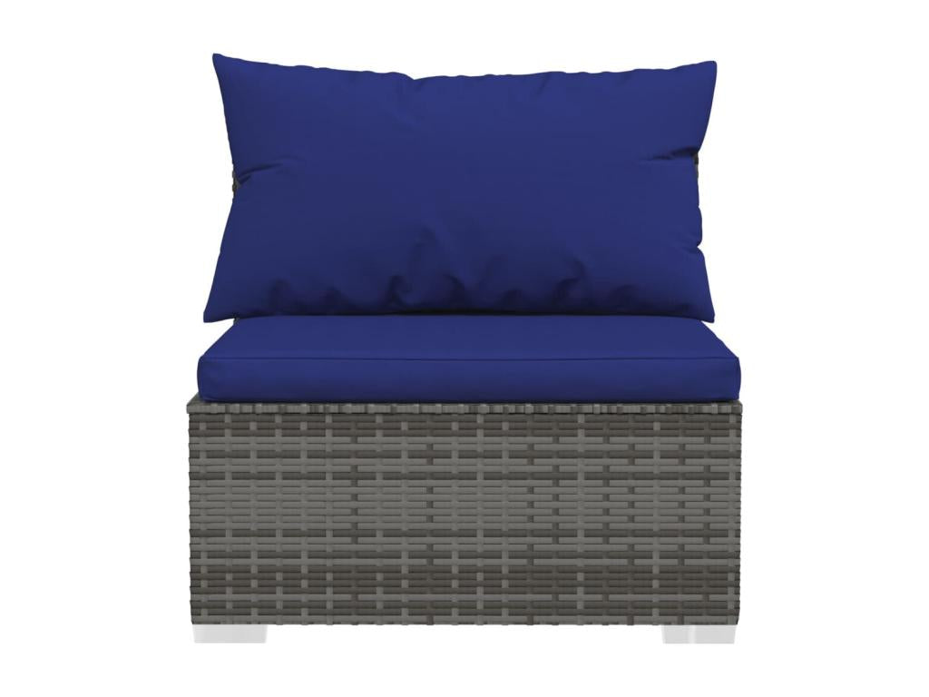 Gray Woven Resin Wicker Sofa - dlz1766585684410