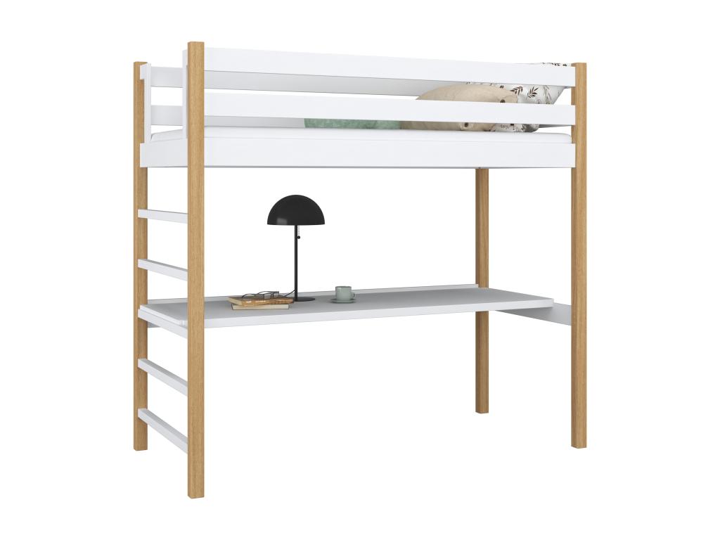White Oak Wood Bed, 100 x 180 cm
