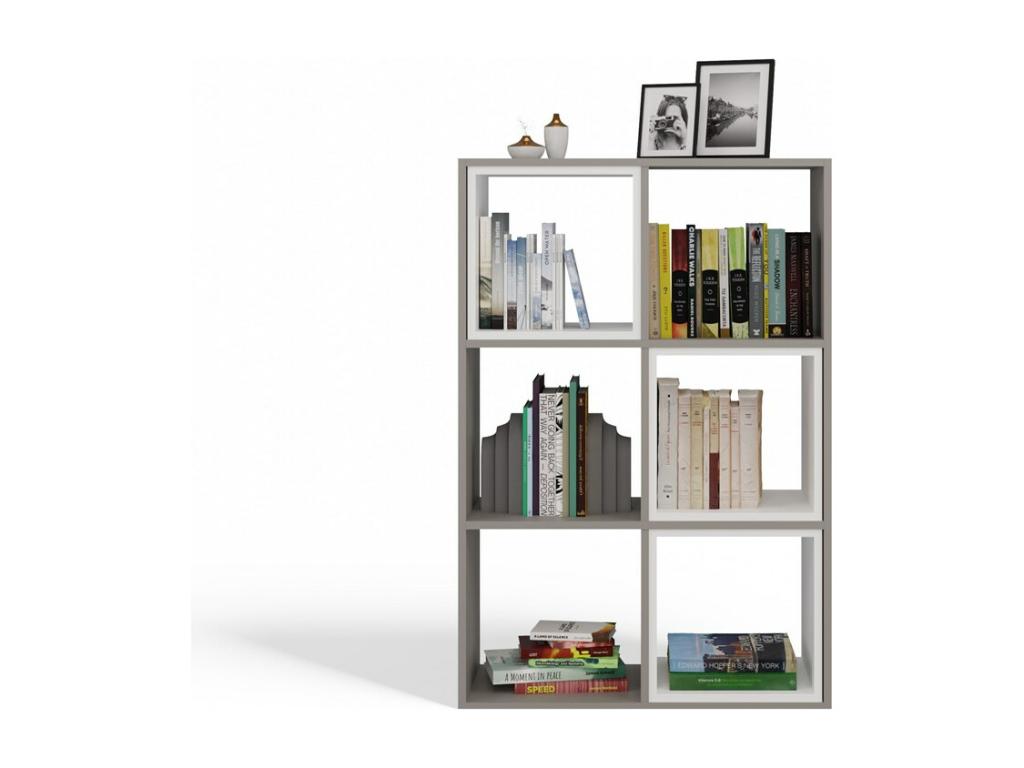 Gray Bookcase, 110 x 30 x 75 cm