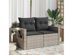Gray Woven Resin Wicker Sofa - dlz1766585720123