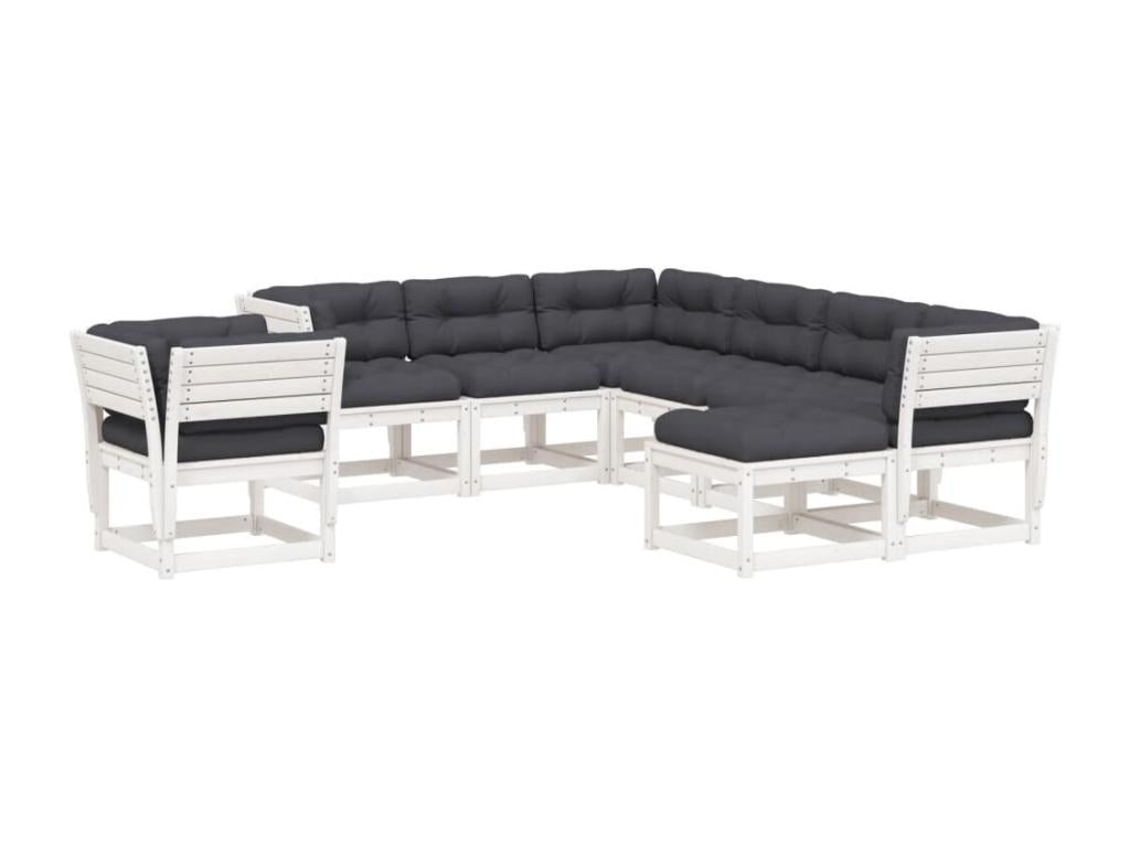 White Pine Wood Outdoor Furniture Set