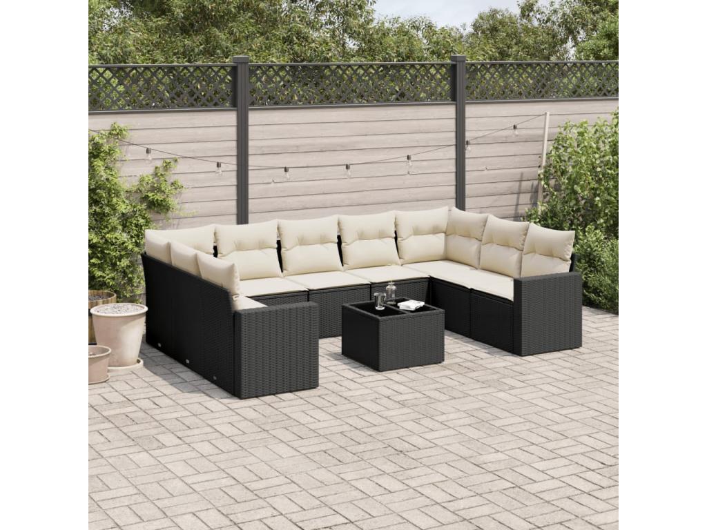 Black Woven Resin Wicker Outdoor Furniture Set - dlz1766585138401