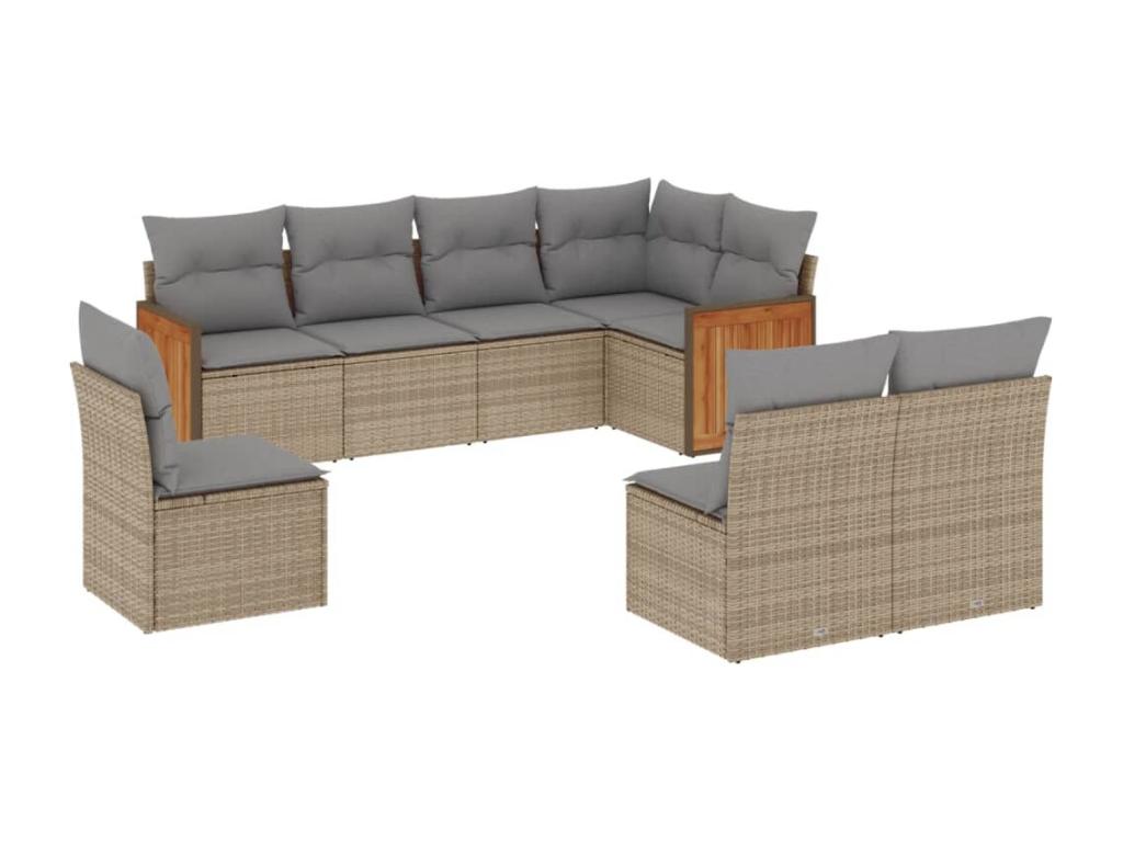Beige Woven Resin Wicker Outdoor Furniture Set - dlz1766585351147