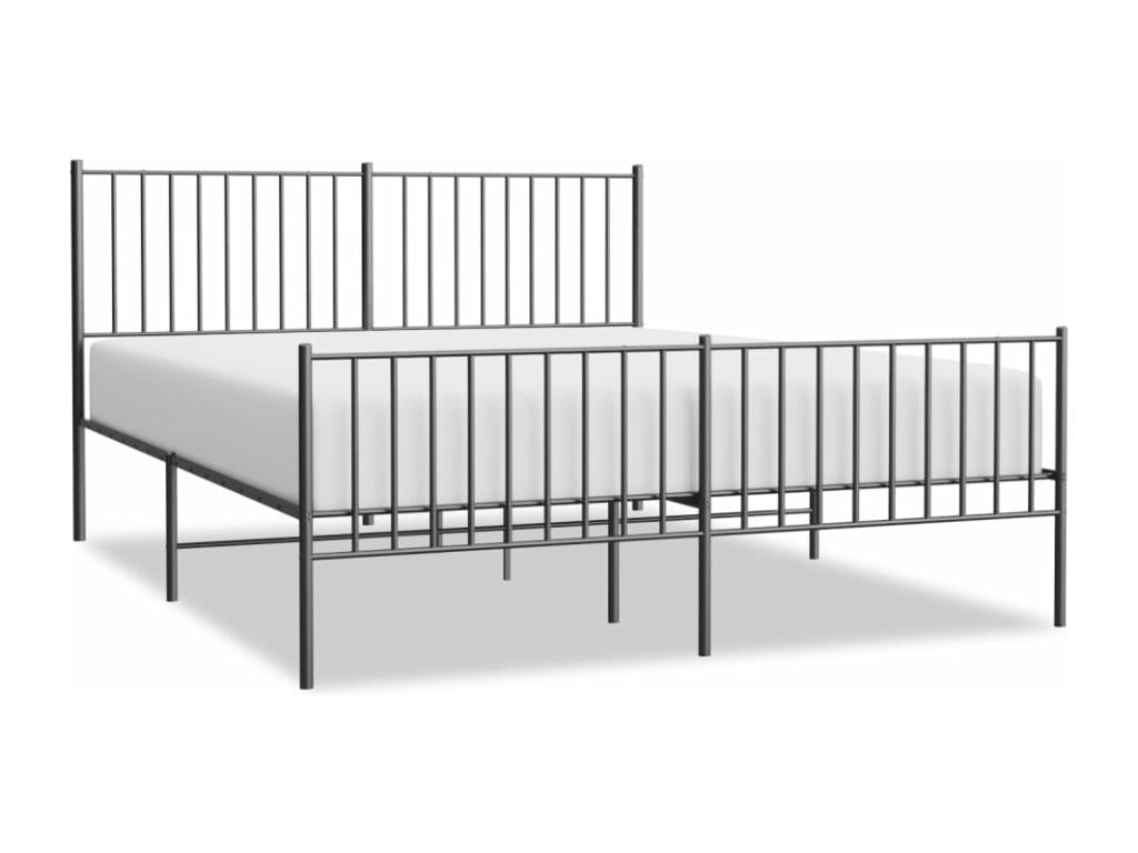 Black Metal Bed Frame, 160 x 200 cm