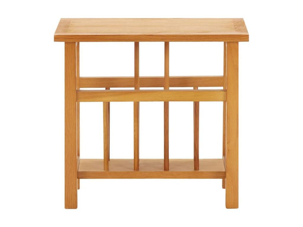 Brown Oak Wood Side Table