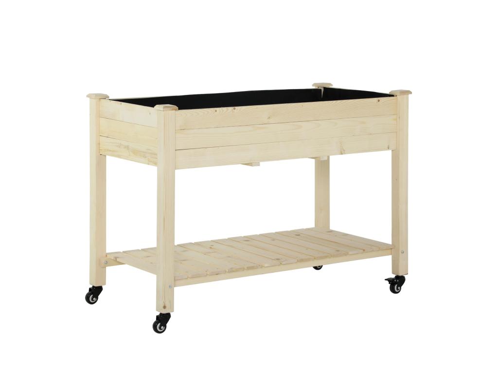 Beige Solid Wood Shelf