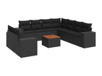 Black Woven Resin Wicker Outdoor Furniture Set - dlz1766585184629