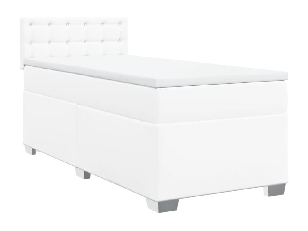 White Faux Leather Mattress, 90 x 200 cm