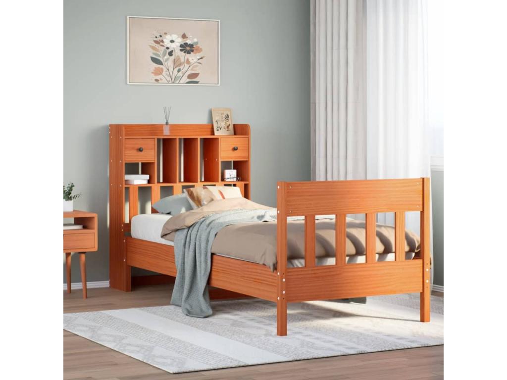 Brown Pine Wood Mattress, 90 x 200 cm