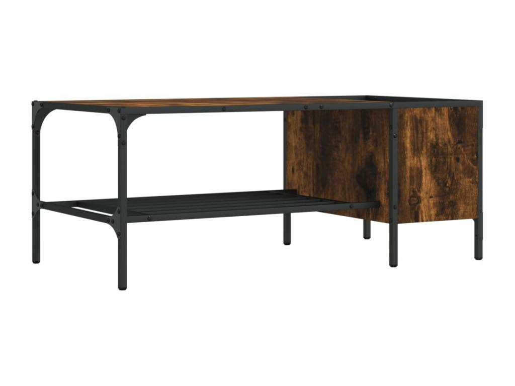 Brown Oak Wood Coffee Table, 100 x 51 x 40 cm