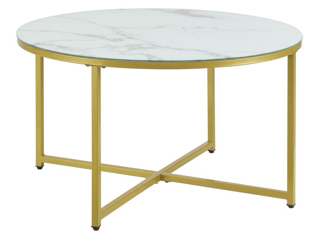 White Marble Coffee Table, 45 x 80 cm