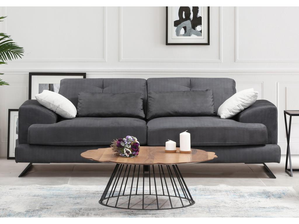 Gray Velvet Sofa