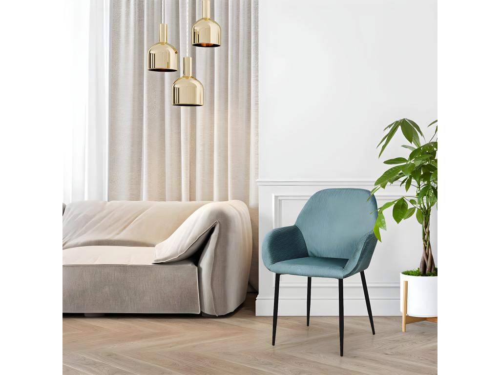 Blue Velvet Accent Chair - dlz1766586027181