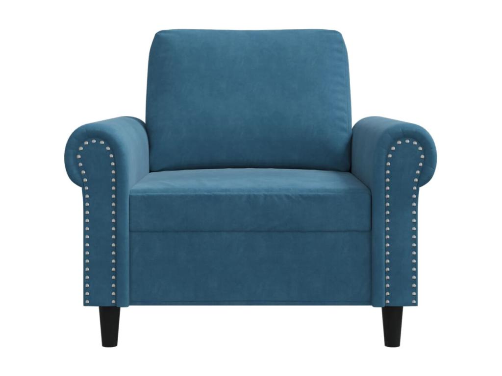 Blue Velvet Accent Chair