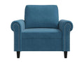 Blue Velvet Accent Chair