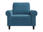 Blue Velvet Accent Chair