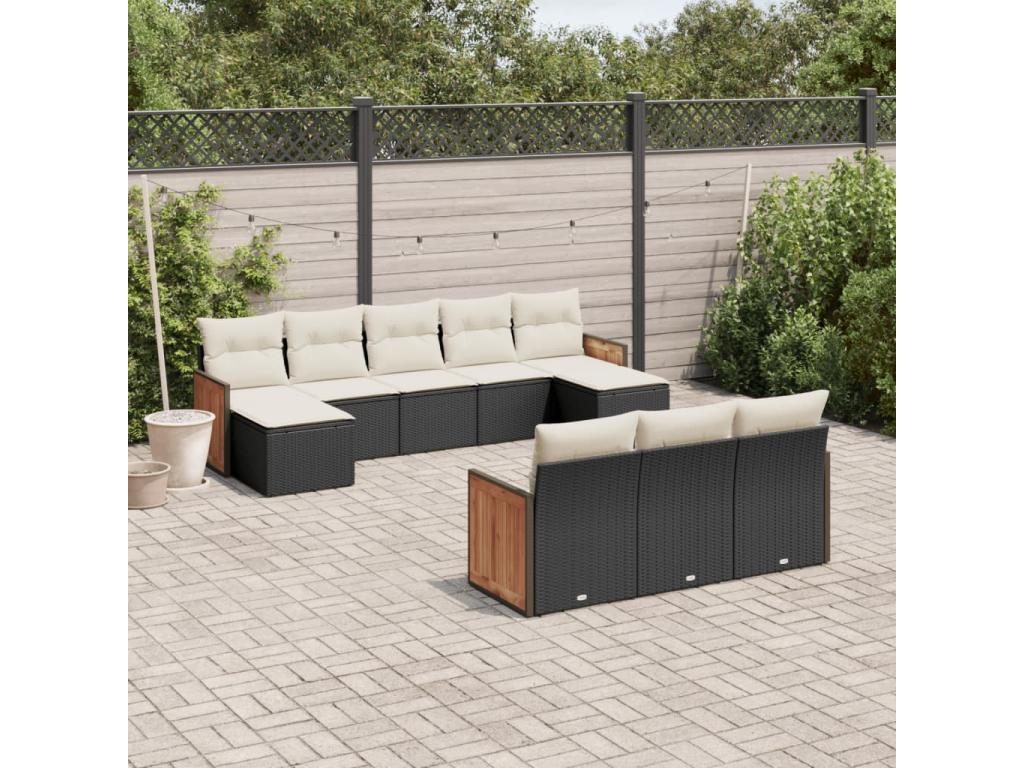 Black Woven Resin Wicker Outdoor Furniture Set - dlz1766585869754