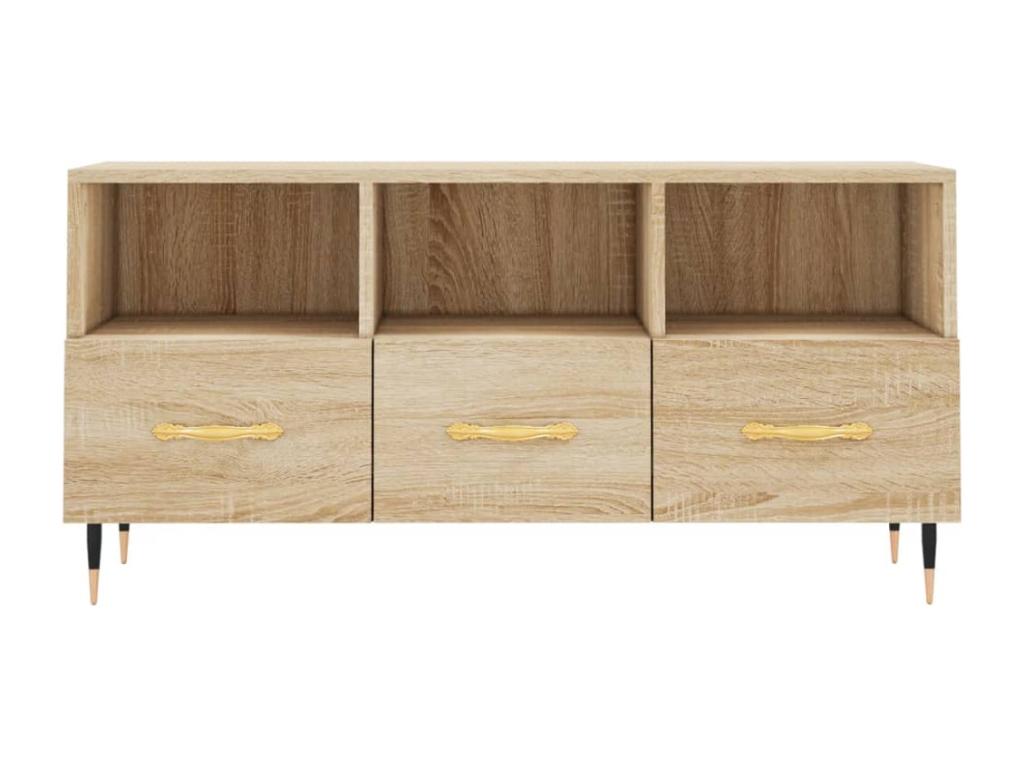 Brown Engineered Wood TV Stand, 102 x 36 x 50 cm