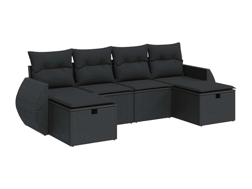 Black Woven Resin Wicker Outdoor Furniture Set - dlz1766585564795