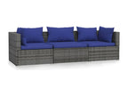 Gray Woven Resin Wicker Sofa - dlz1766585684410