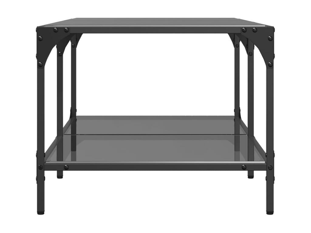 Black Glass Coffee Table, 98.5 x 50 x 40 cm